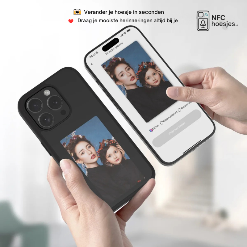 NFC Telefoonhoesje met E‑Ink scherm